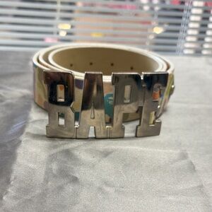 Bape Cotton Candy Multicolor Belt with Silver Buckle